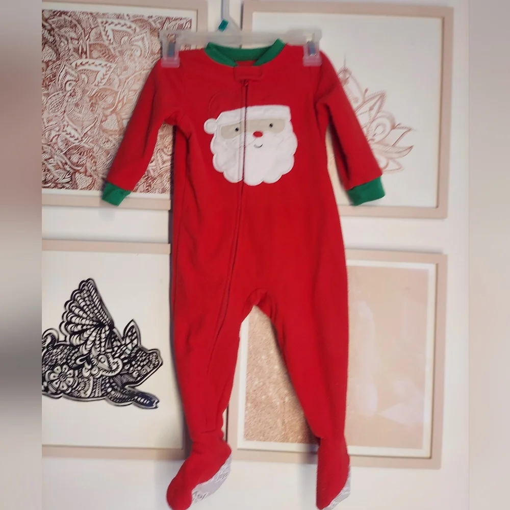 4 Carter's Christmas sleepers,  12 months